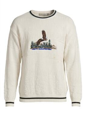 Vintage Shenandoah Made in USA Eagle Graphic Pullover Sweater Men Size XL